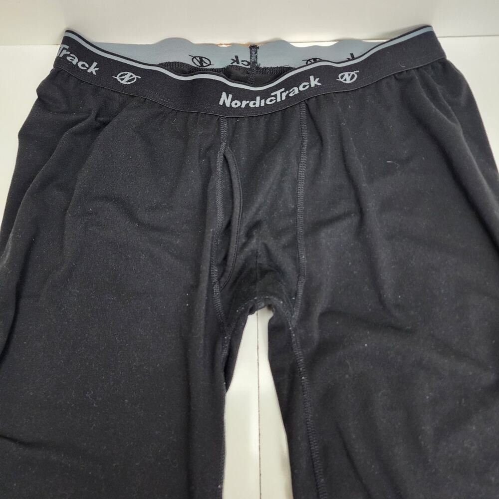 NordicTrack Black & Gray Athletic Undergarment Long Pants Men's Size M (32-34)
